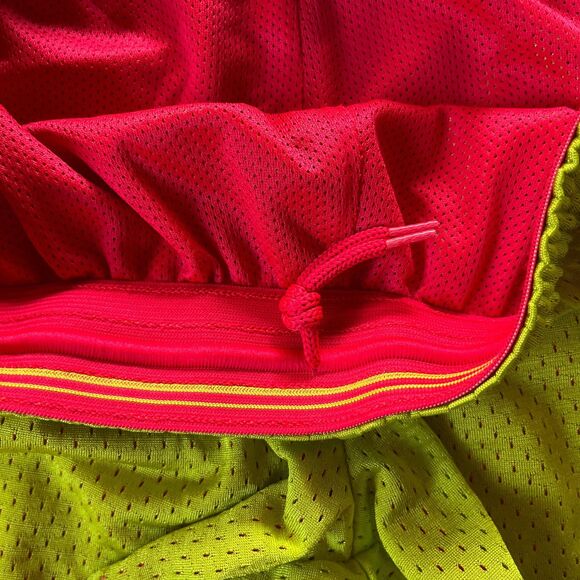 Vintage 2000s Nike Dri-Fit Mesh Shorts - Neon Yellow - Drawstring - Women's M - Picture 5 of 6